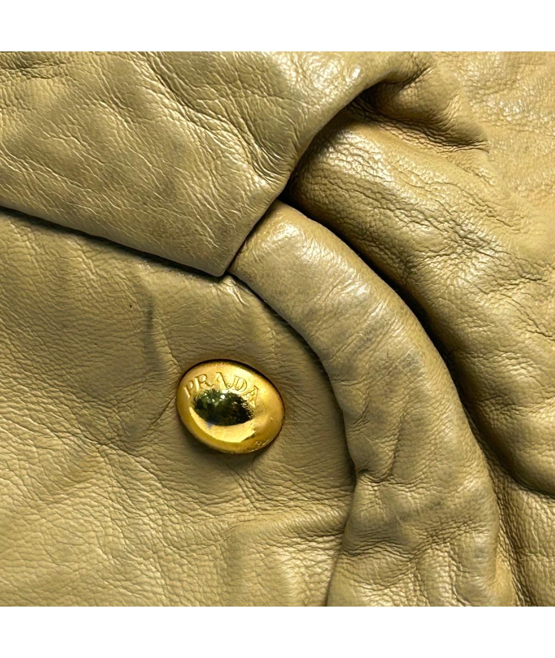 PRADA Бежевая кожаная сумка через плечо, фото 9