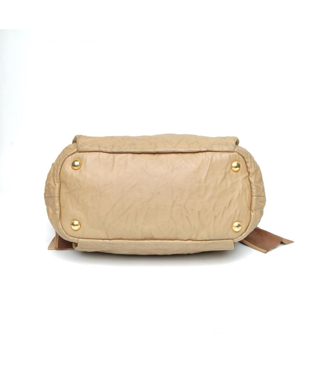 PRADA Бежевая кожаная сумка через плечо, фото 6