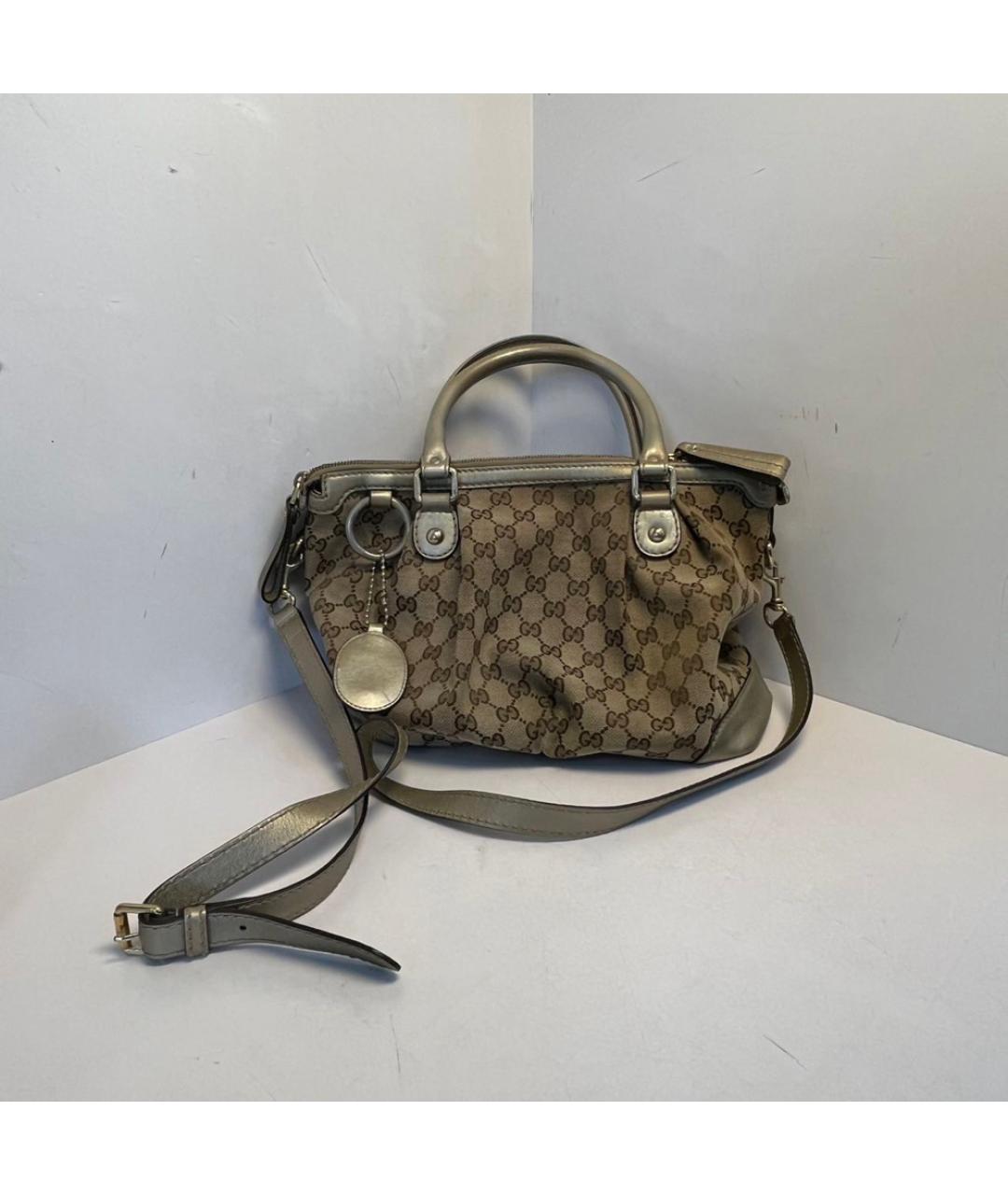 GUCCI Бежевая сумка с короткими ручками, фото 9