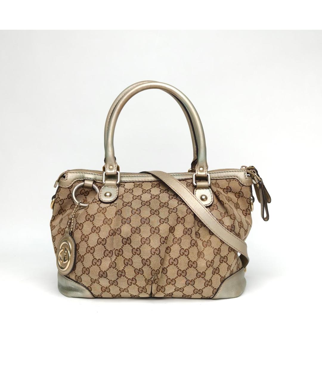 GUCCI Бежевая сумка с короткими ручками, фото 2