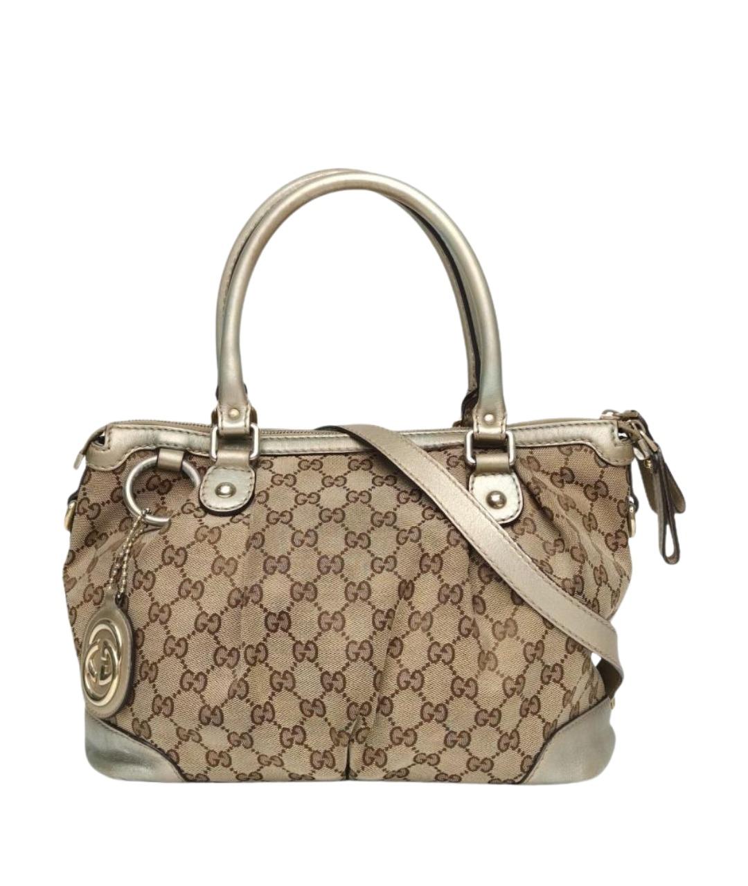 GUCCI Бежевая сумка с короткими ручками, фото 1