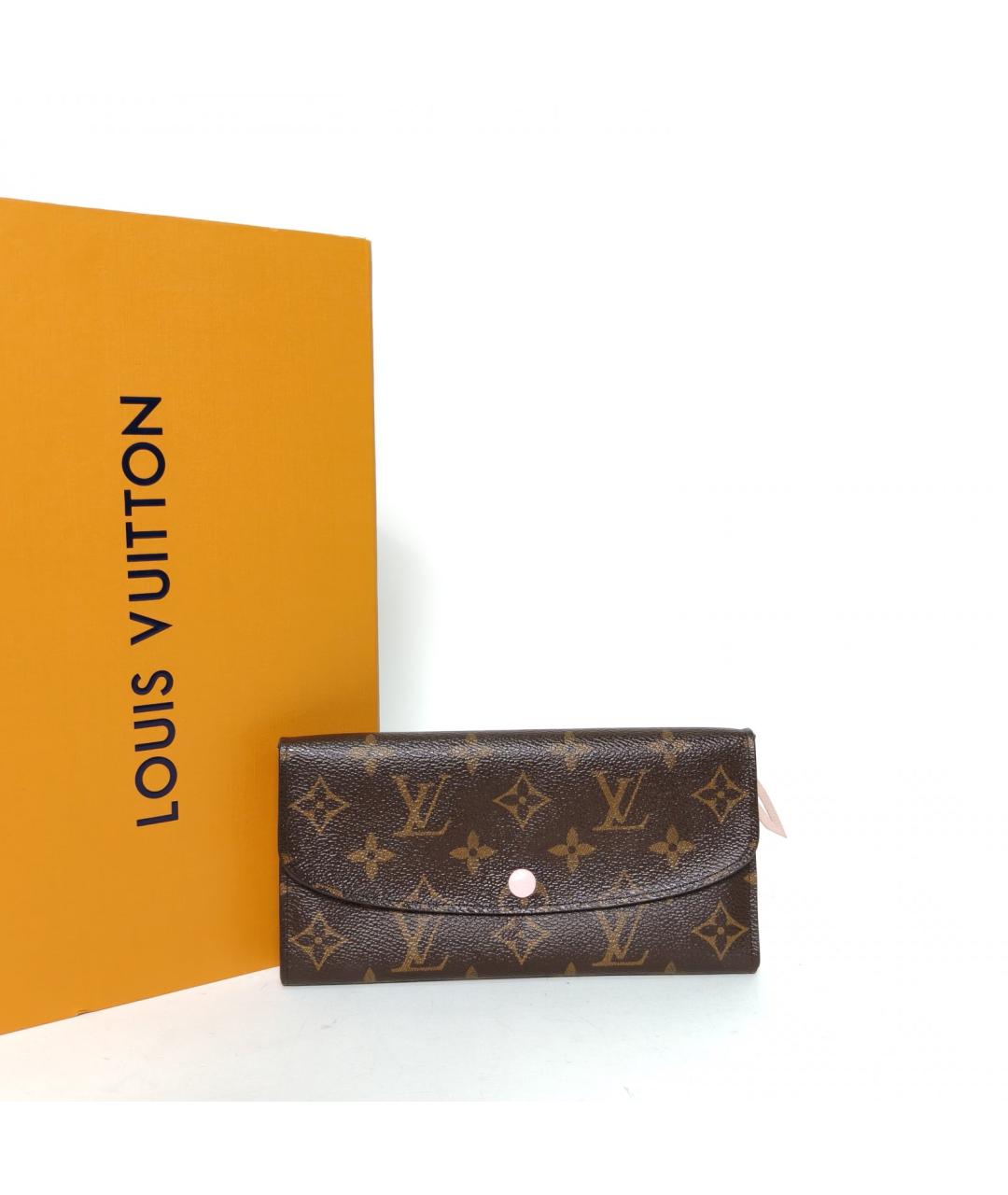 LOUIS VUITTON Коричневый кошелек, фото 9