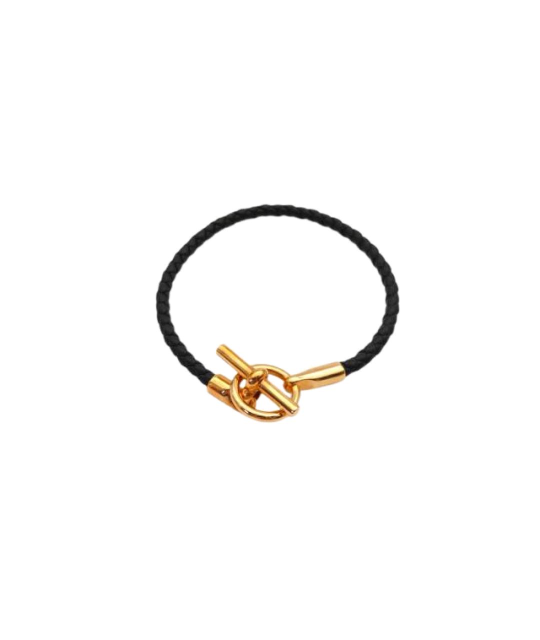 HERMES Черный латунный браслет, фото 10