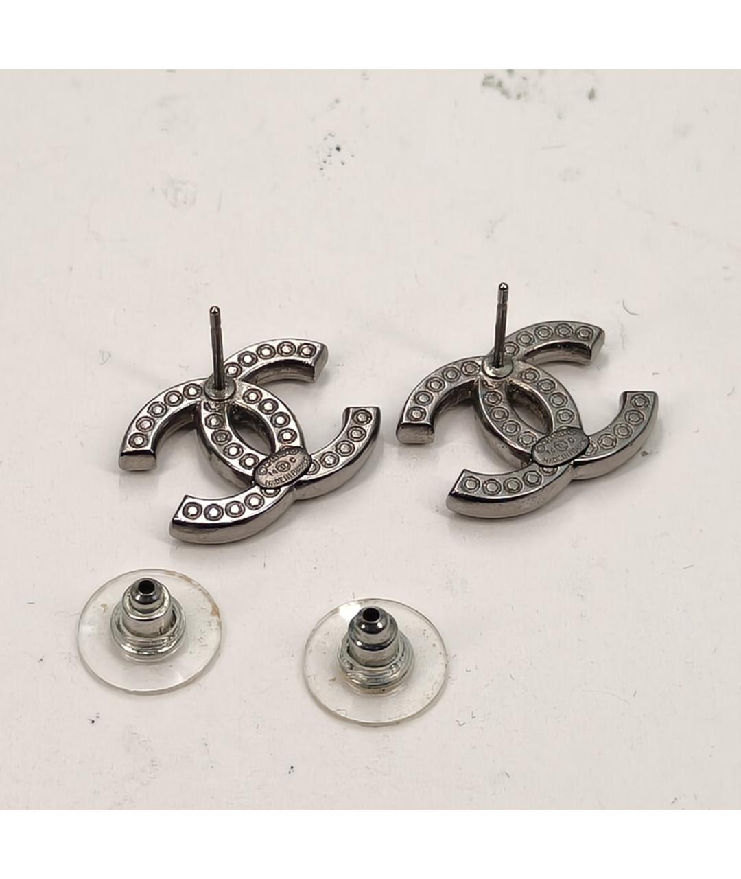CHANEL Серебряные металлические серьги, фото 3