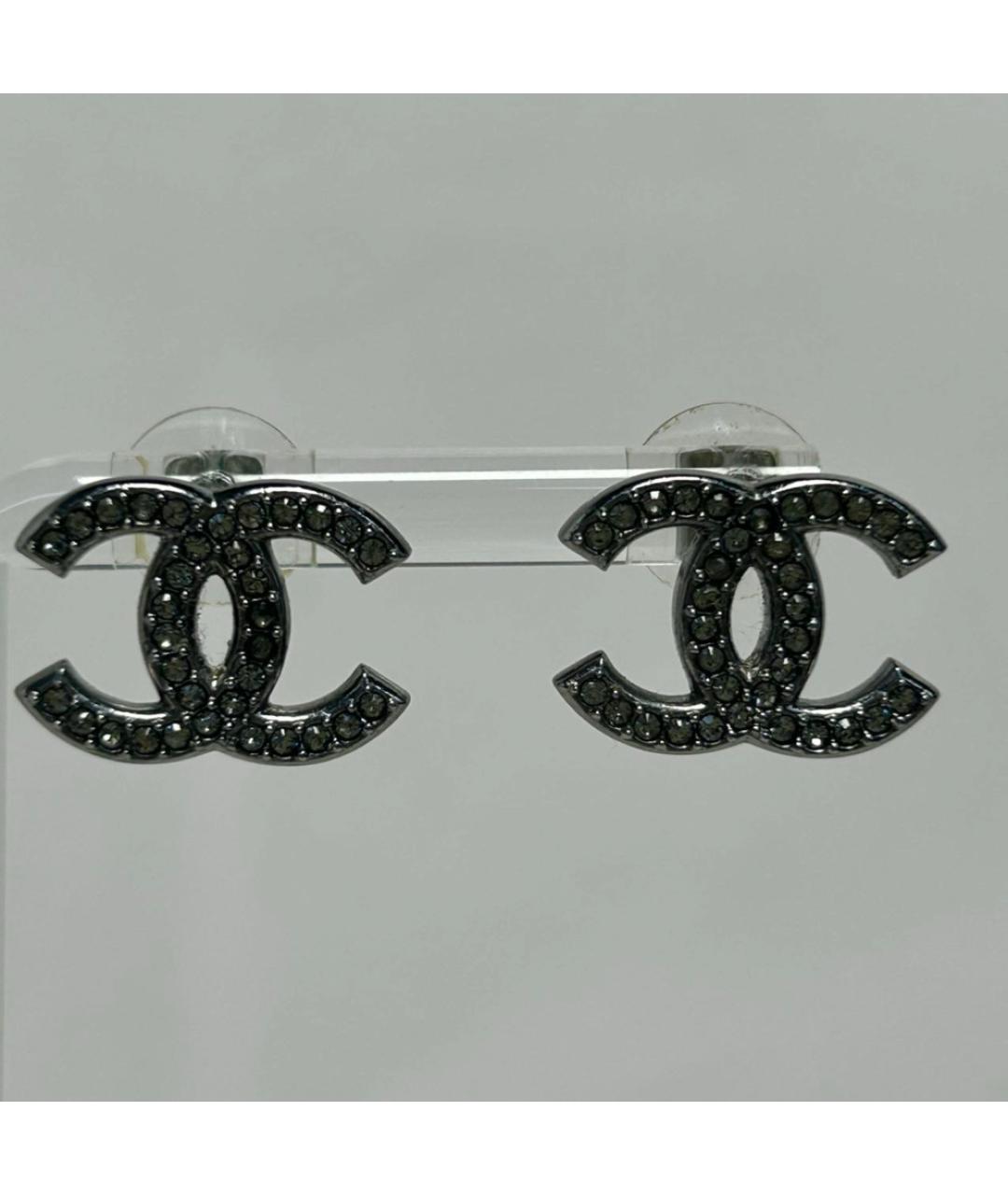 CHANEL Серебряные металлические серьги, фото 5