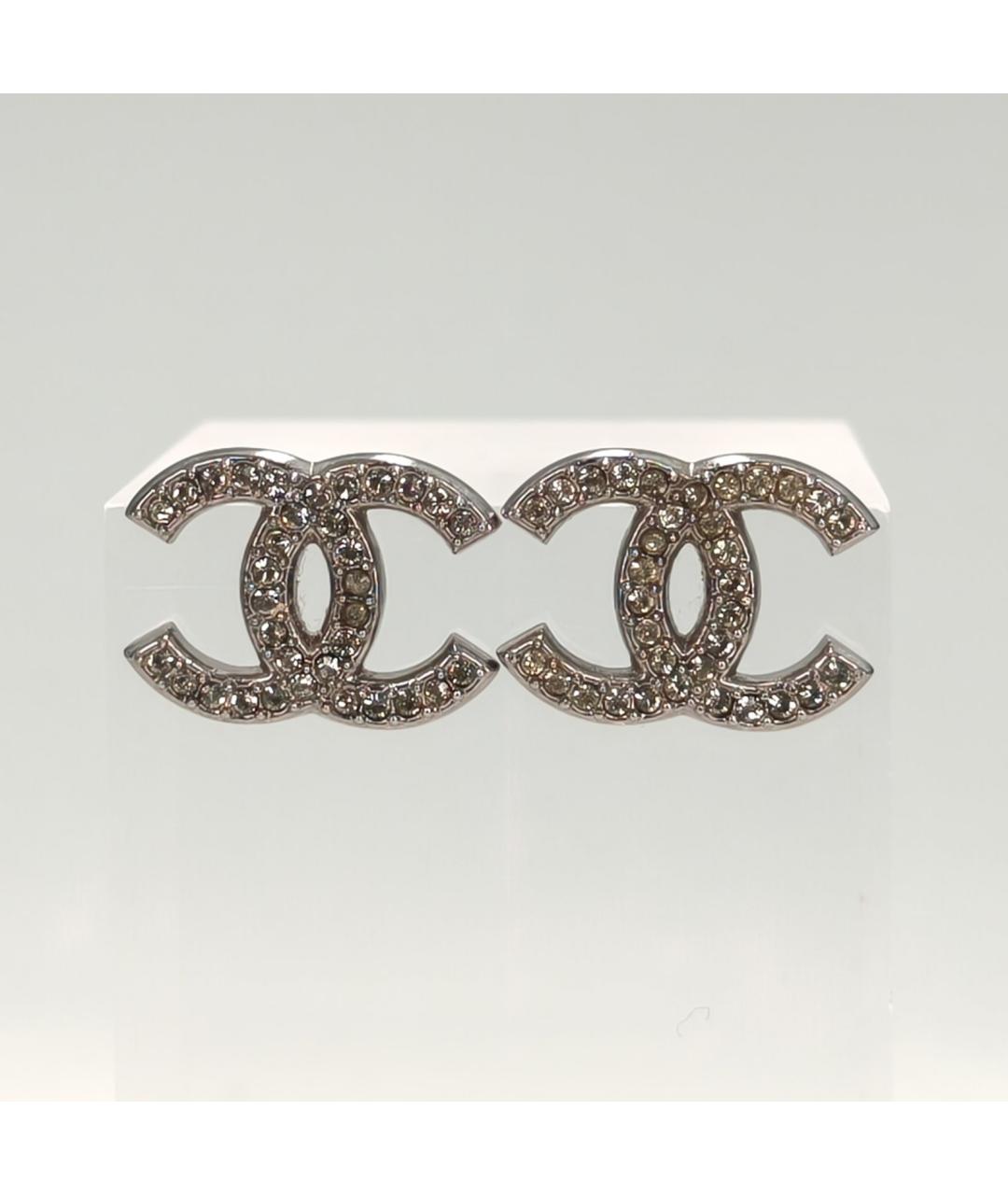 CHANEL Серебряные металлические серьги, фото 4