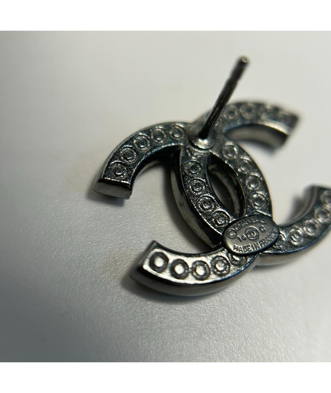 CHANEL Серебряные металлические серьги, фото 9