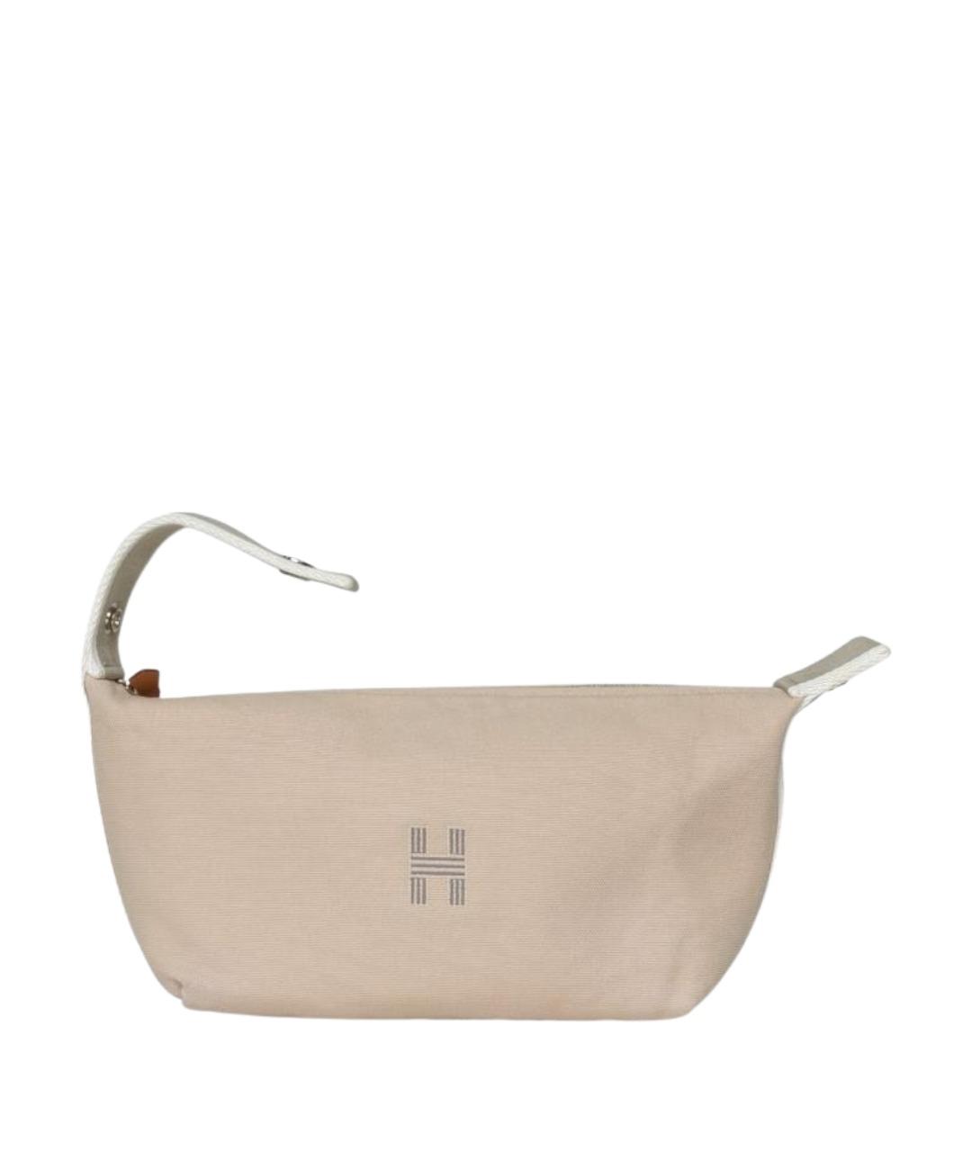 HERMES Бежевая косметичка, фото 1