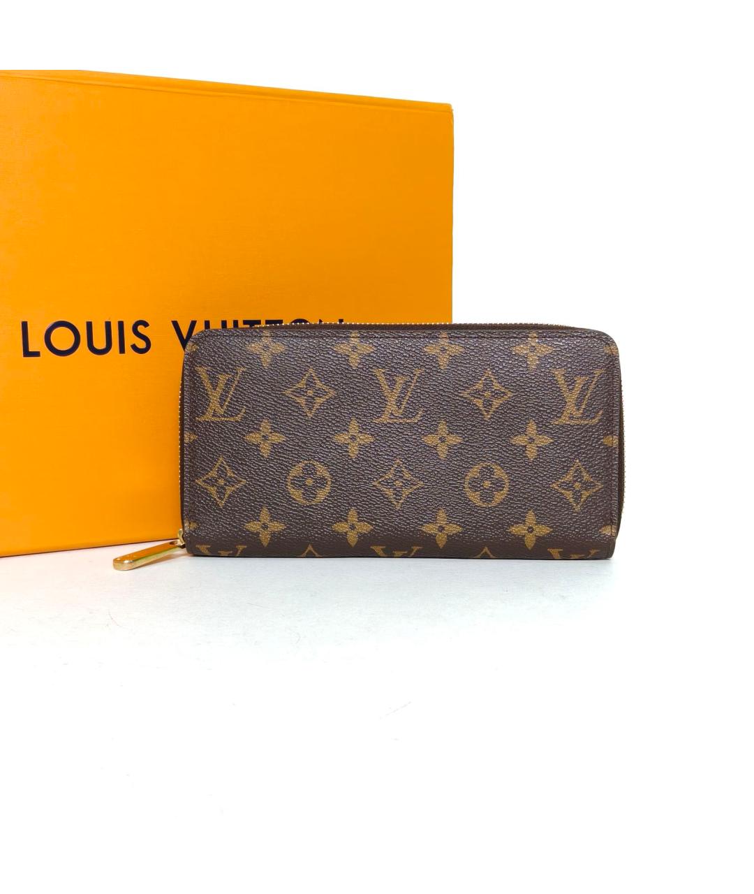 LOUIS VUITTON Коричневый кошелек, фото 8