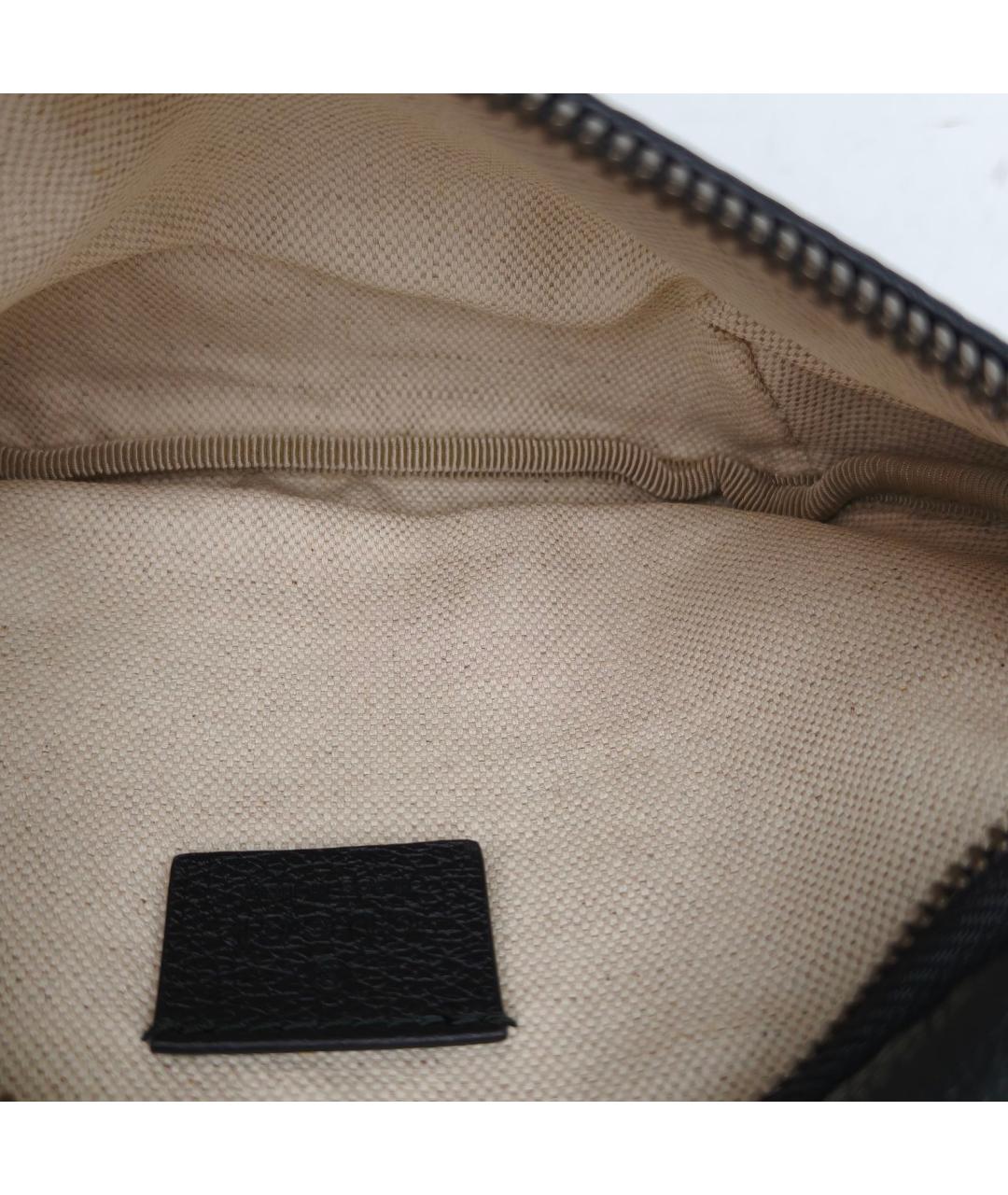 GUCCI Черная кожаная поясная сумка, фото 8