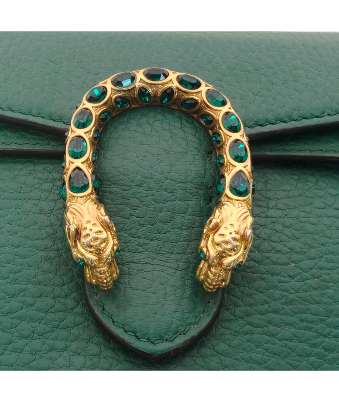 GUCCI Зеленая кожаная сумка через плечо, фото 7