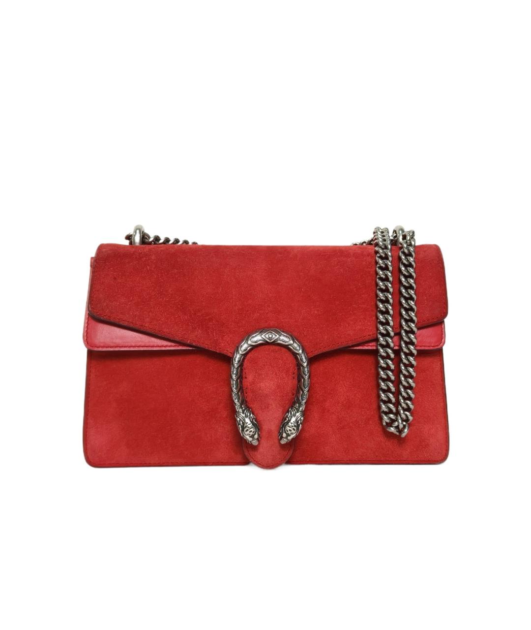 GUCCI Красная замшевая сумка через плечо, фото 10
