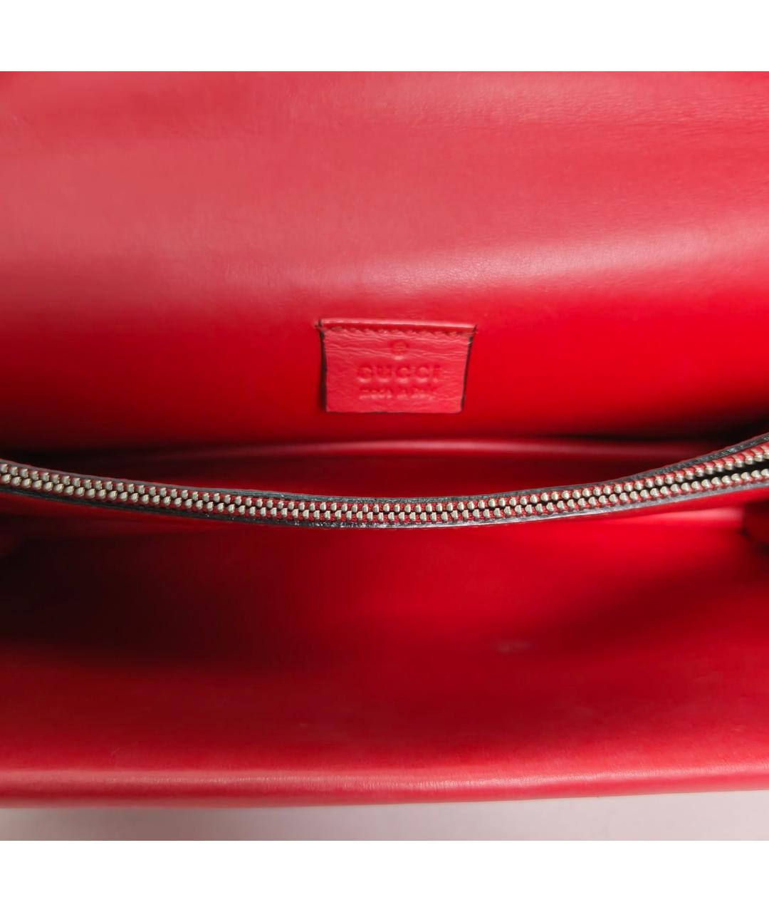 GUCCI Красная замшевая сумка через плечо, фото 8