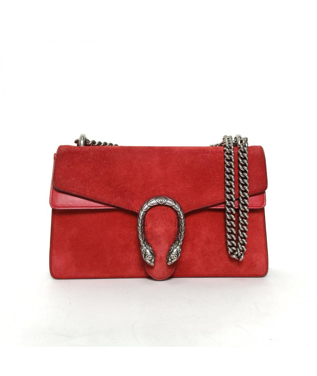 GUCCI Красная замшевая сумка через плечо, фото 2