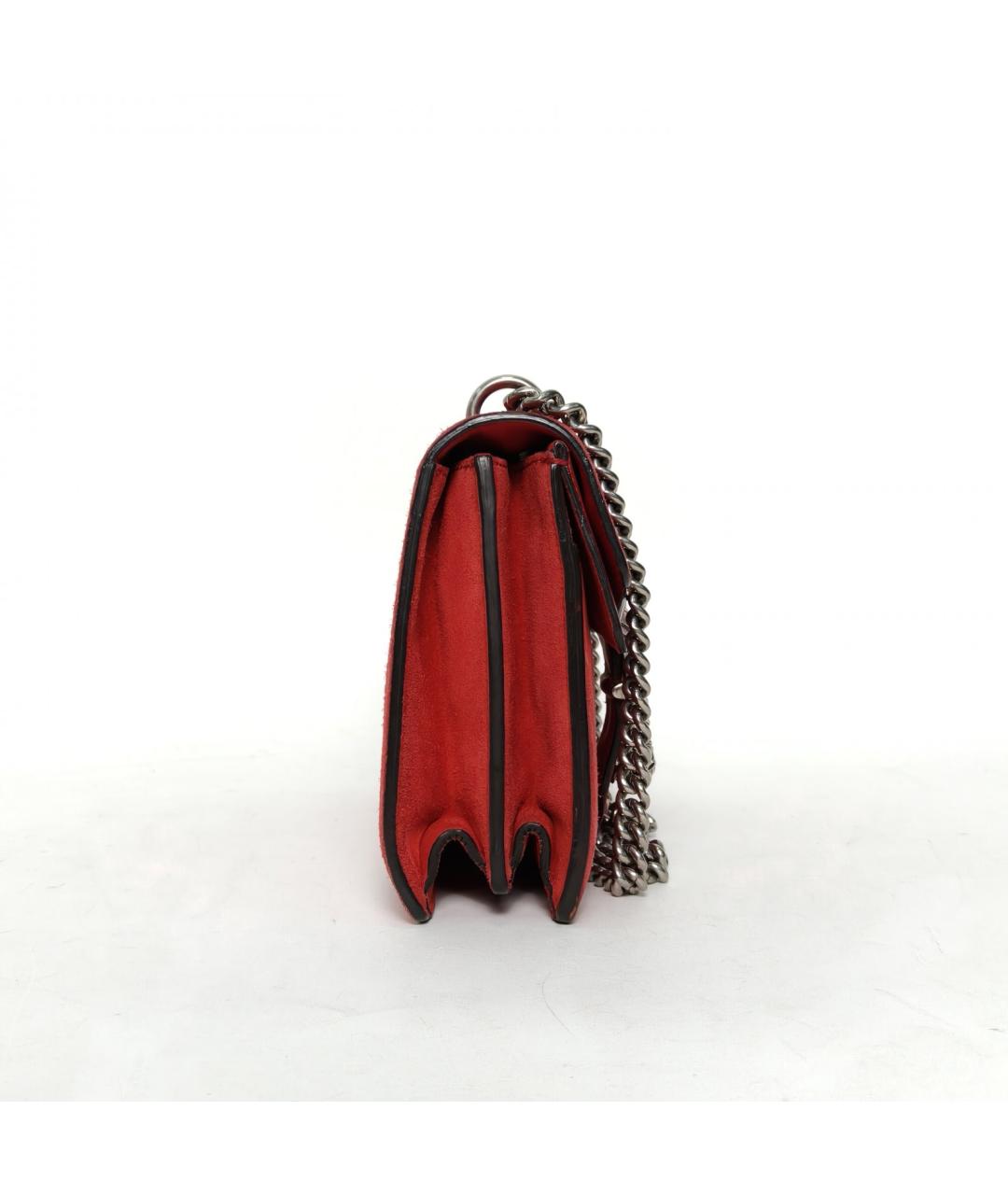 GUCCI Красная замшевая сумка через плечо, фото 3