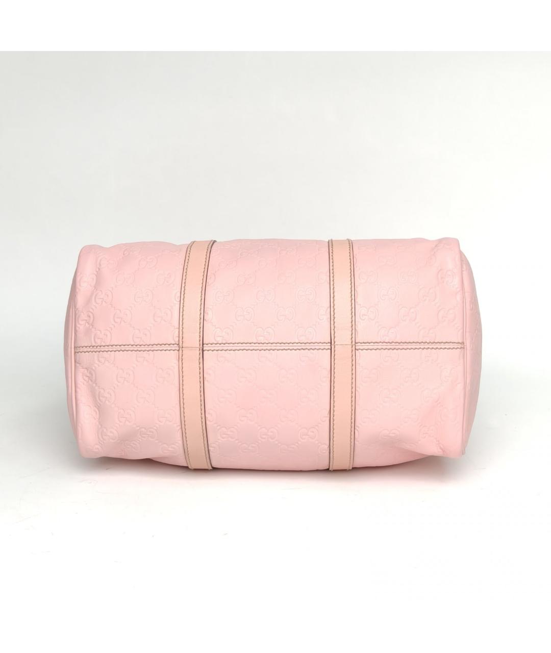 GUCCI Розовая кожаная сумка с короткими ручками, фото 6