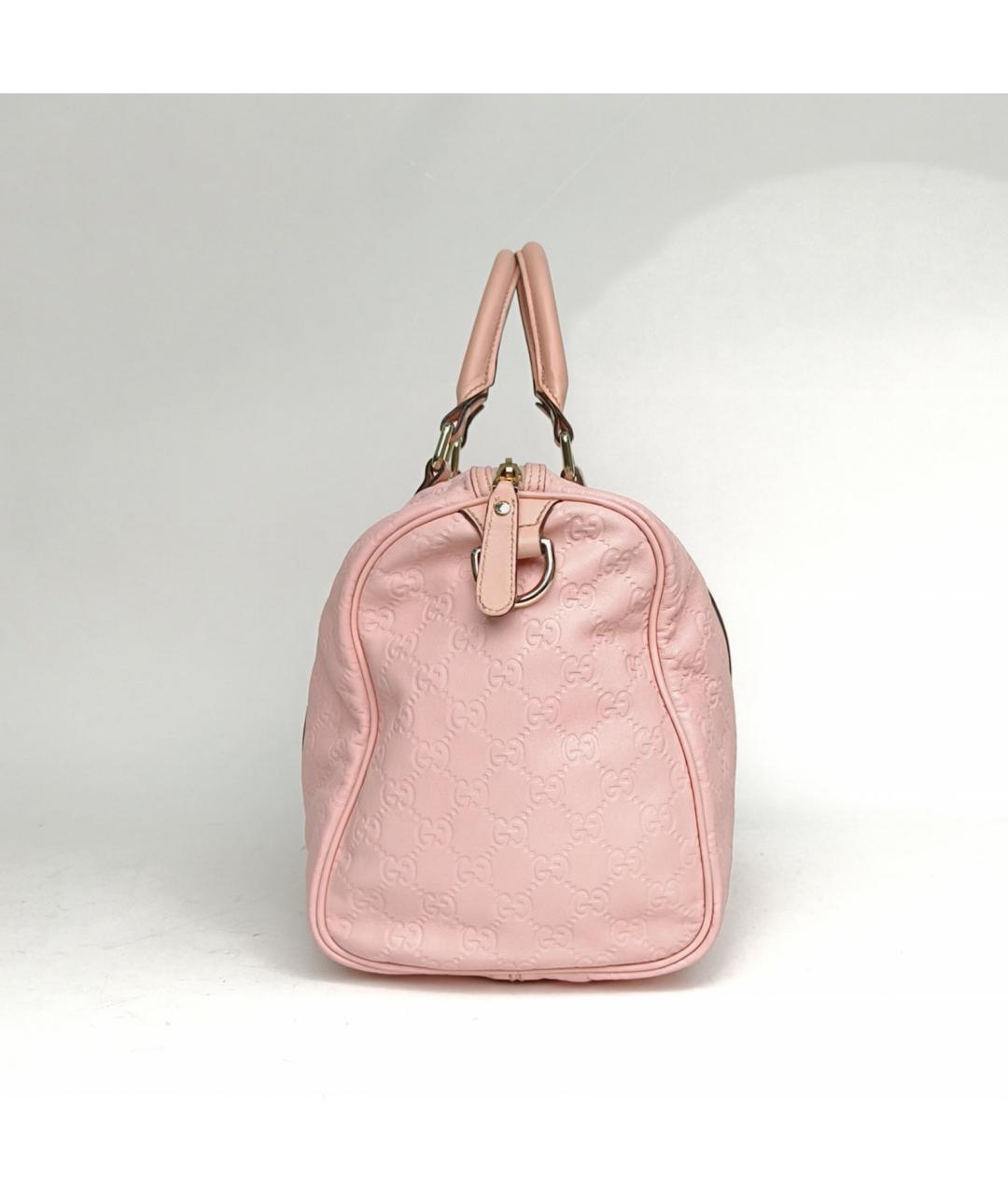 GUCCI Розовая кожаная сумка с короткими ручками, фото 5