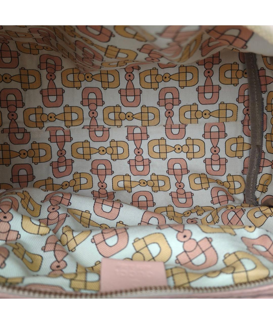 GUCCI Розовая кожаная сумка с короткими ручками, фото 7