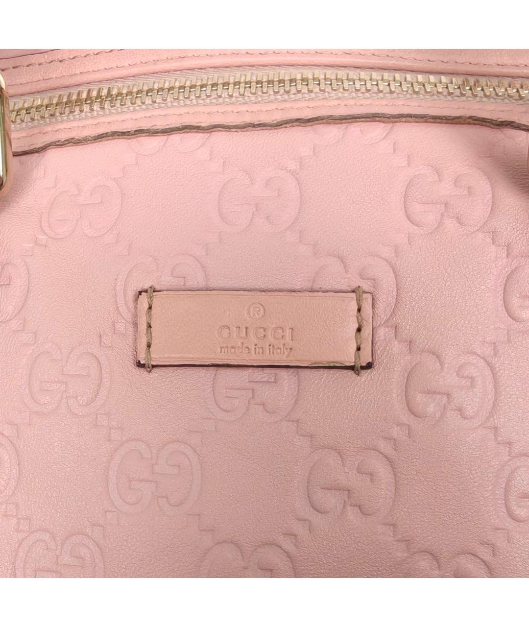 GUCCI Розовая кожаная сумка с короткими ручками, фото 8