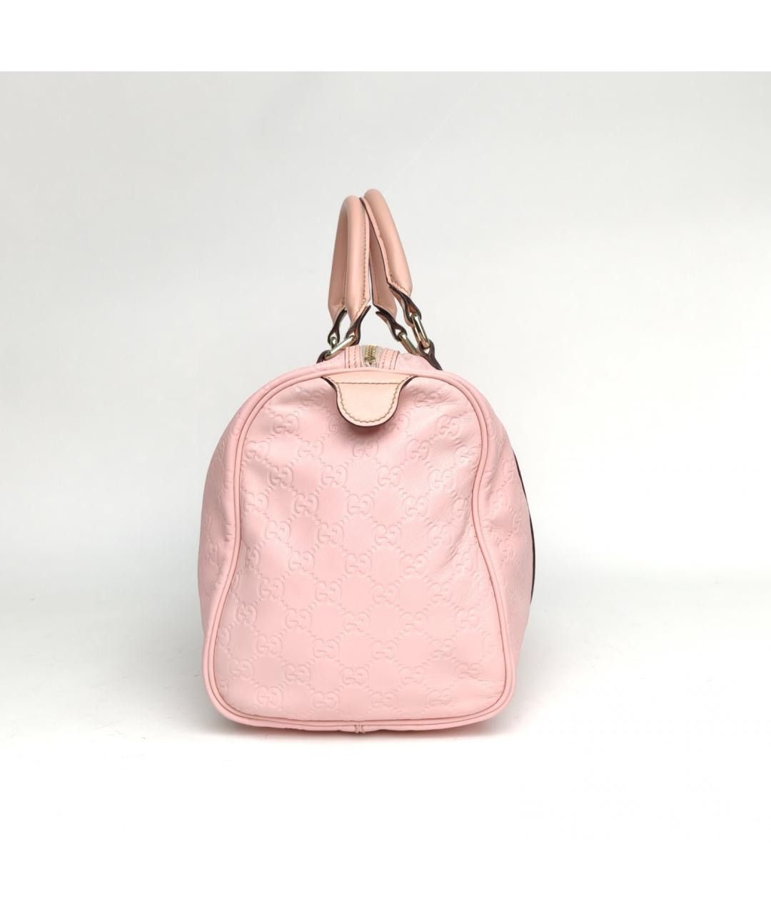 GUCCI Розовая кожаная сумка с короткими ручками, фото 3