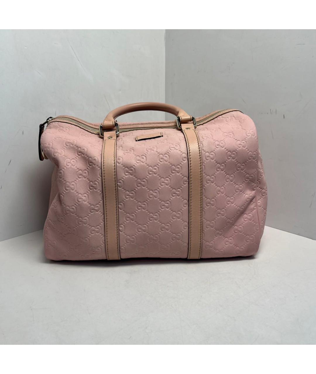 GUCCI Розовая кожаная сумка с короткими ручками, фото 9