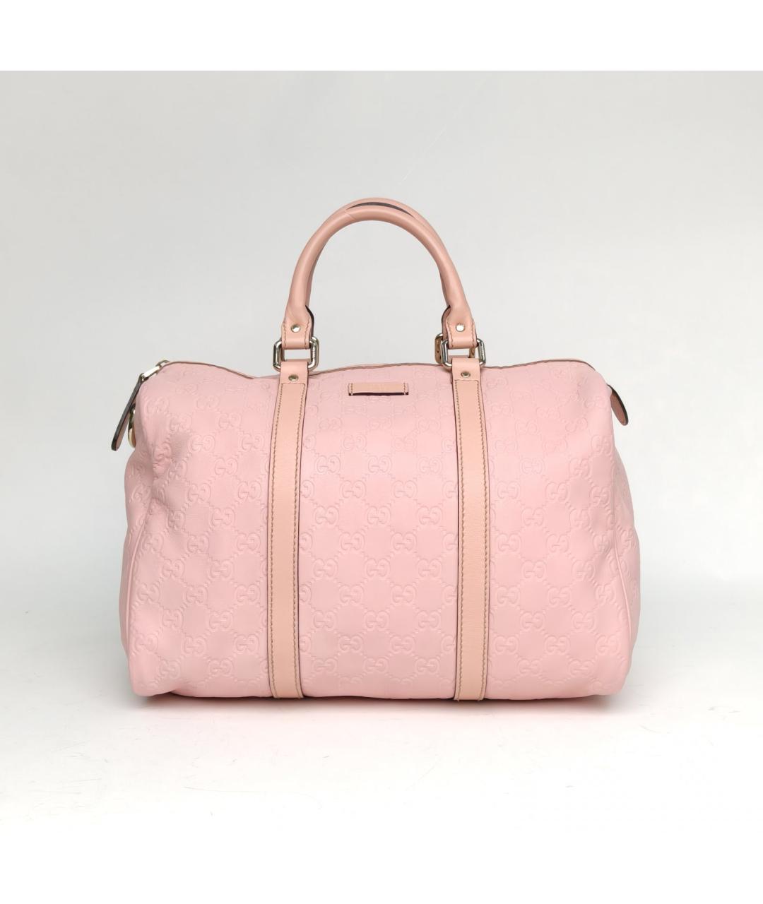 GUCCI Розовая кожаная сумка с короткими ручками, фото 2