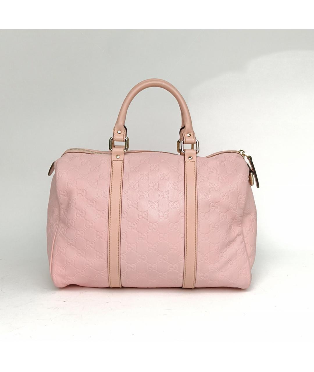 GUCCI Розовая кожаная сумка с короткими ручками, фото 4