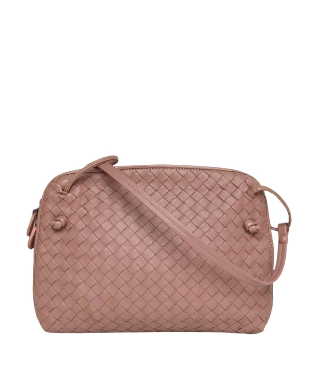 BOTTEGA VENETA Розовая кожаная сумка через плечо, фото 1