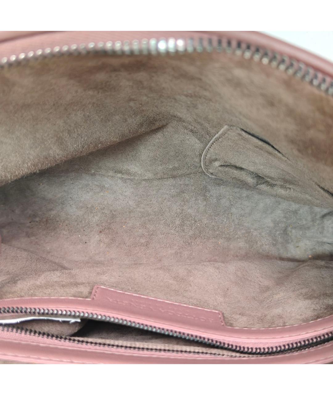 BOTTEGA VENETA Розовая кожаная сумка через плечо, фото 7