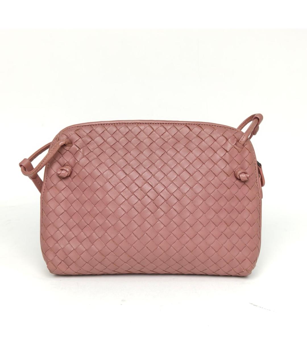 BOTTEGA VENETA Розовая кожаная сумка через плечо, фото 4