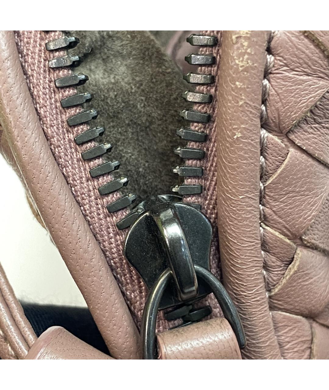 BOTTEGA VENETA Розовая кожаная сумка через плечо, фото 9