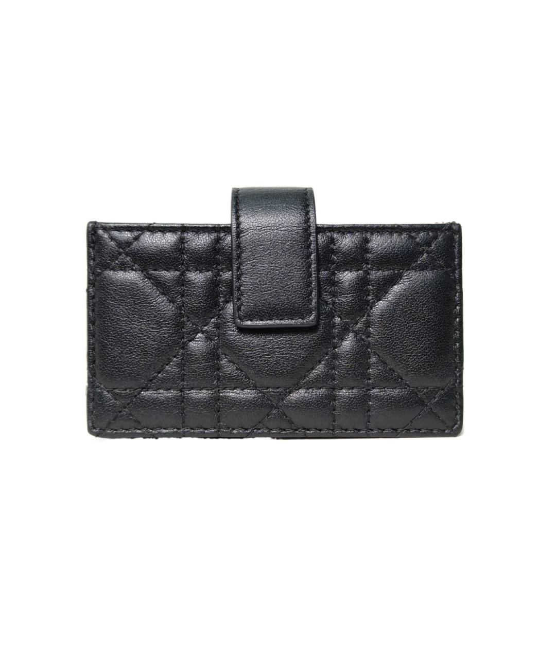 CHRISTIAN DIOR Черный кожаный кошелек, фото 1