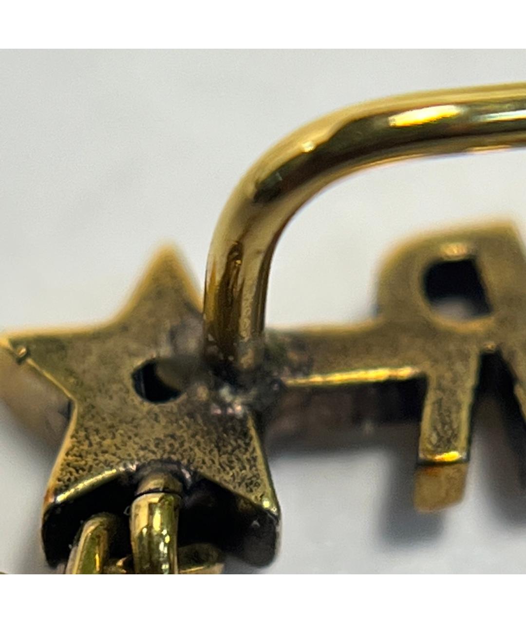 CHRISTIAN DIOR Золотые металлические серьги, фото 9