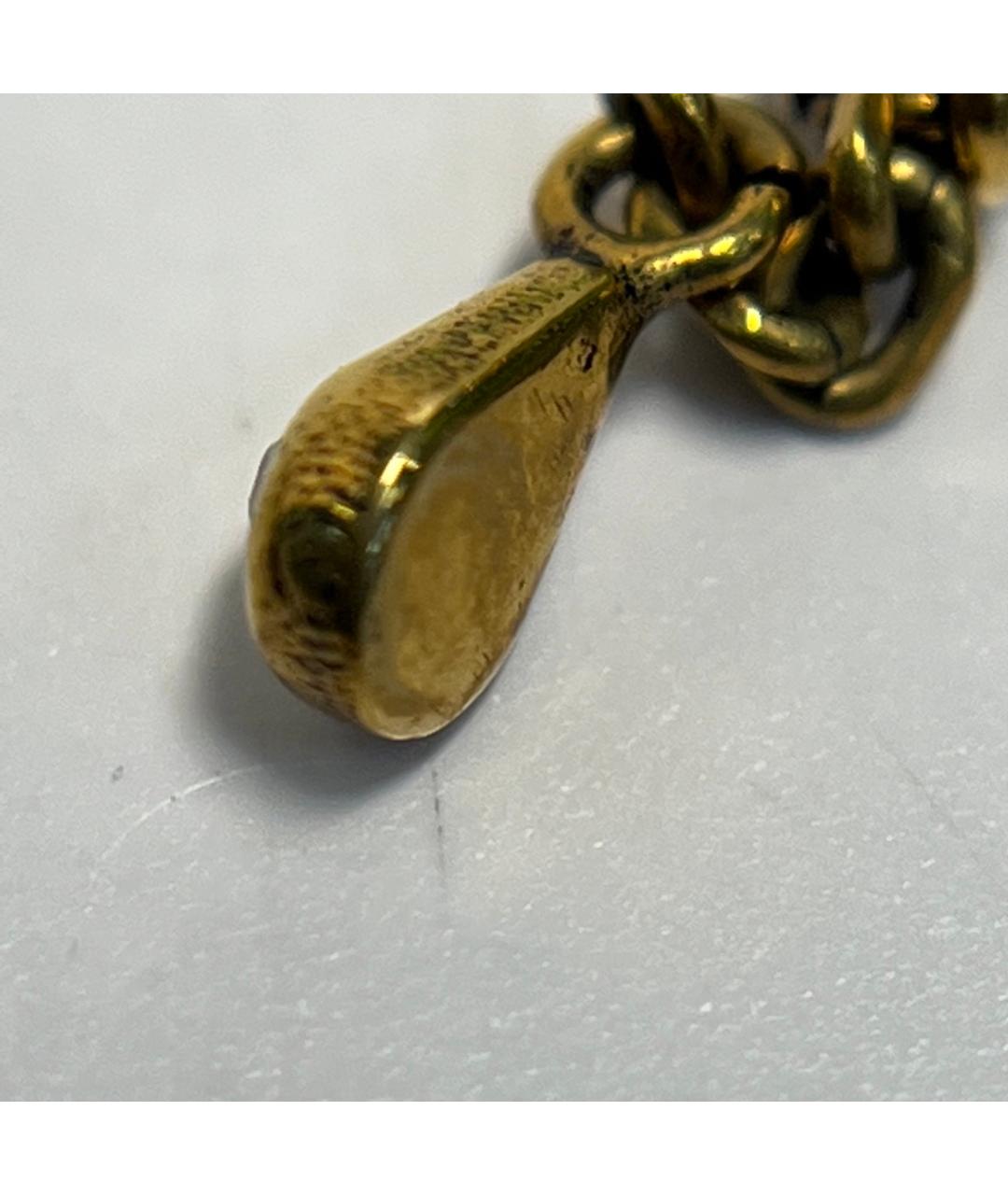 CHRISTIAN DIOR Золотые металлические серьги, фото 7