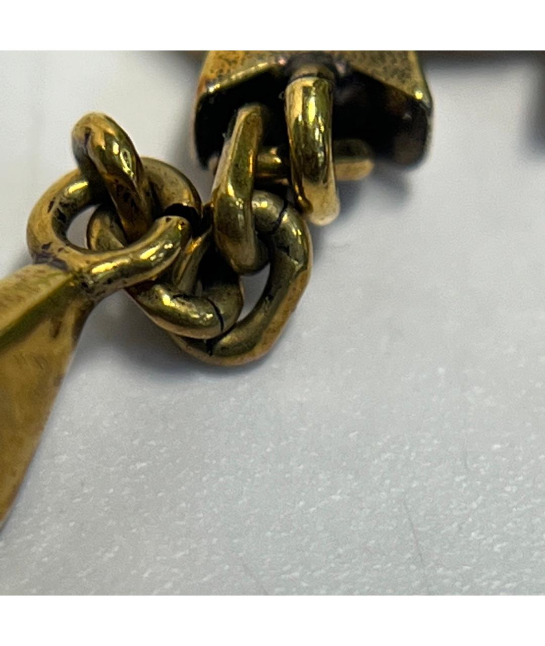 CHRISTIAN DIOR Золотые металлические серьги, фото 8