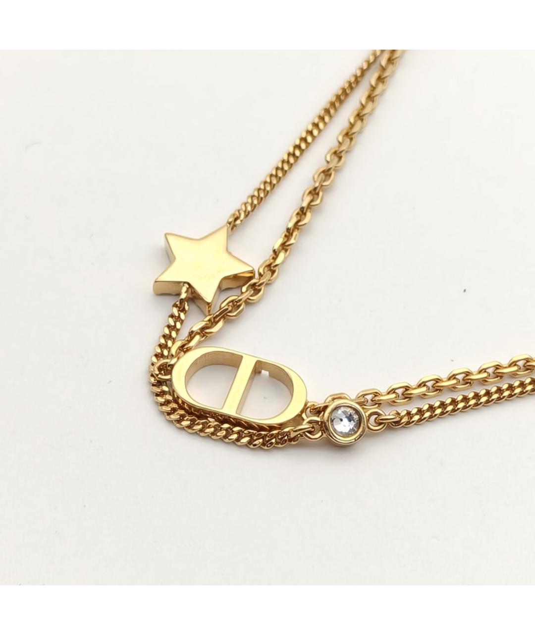 CHRISTIAN DIOR Золотой металлический браслет, фото 5