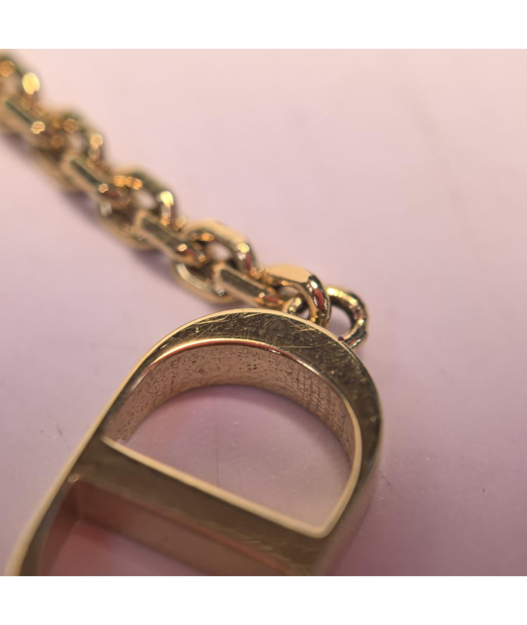 CHRISTIAN DIOR Золотой металлический браслет, фото 9