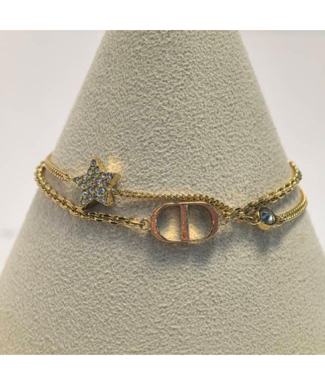 CHRISTIAN DIOR Золотой металлический браслет, фото 8