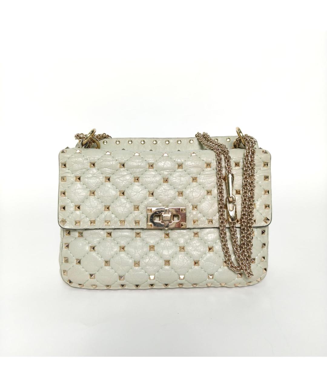 VALENTINO Зеленая кожаная сумка через плечо, фото 2