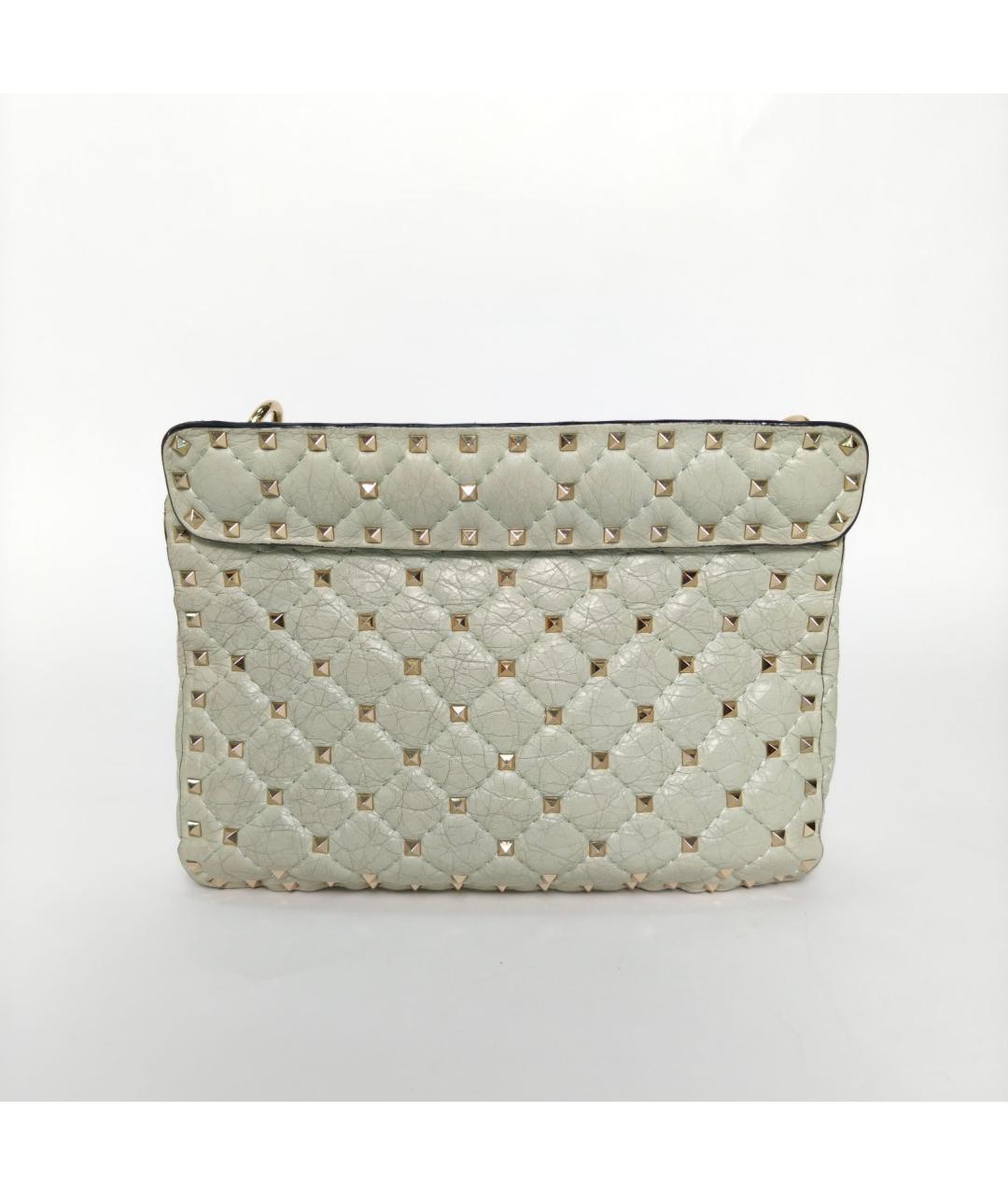 VALENTINO Зеленая кожаная сумка через плечо, фото 4