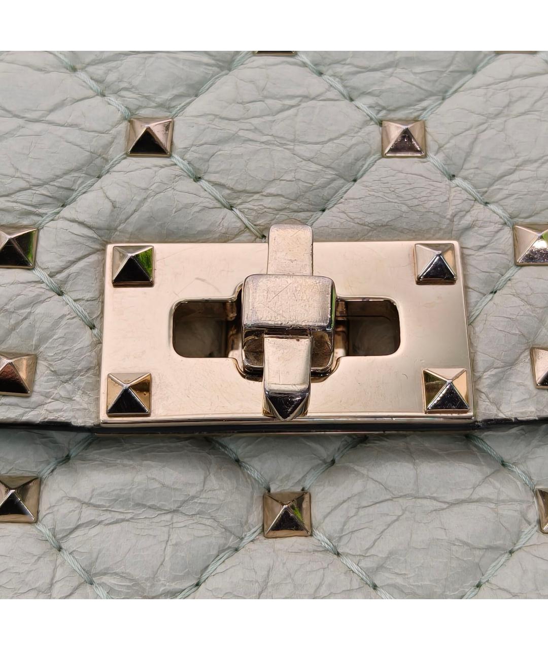 VALENTINO Зеленая кожаная сумка через плечо, фото 7