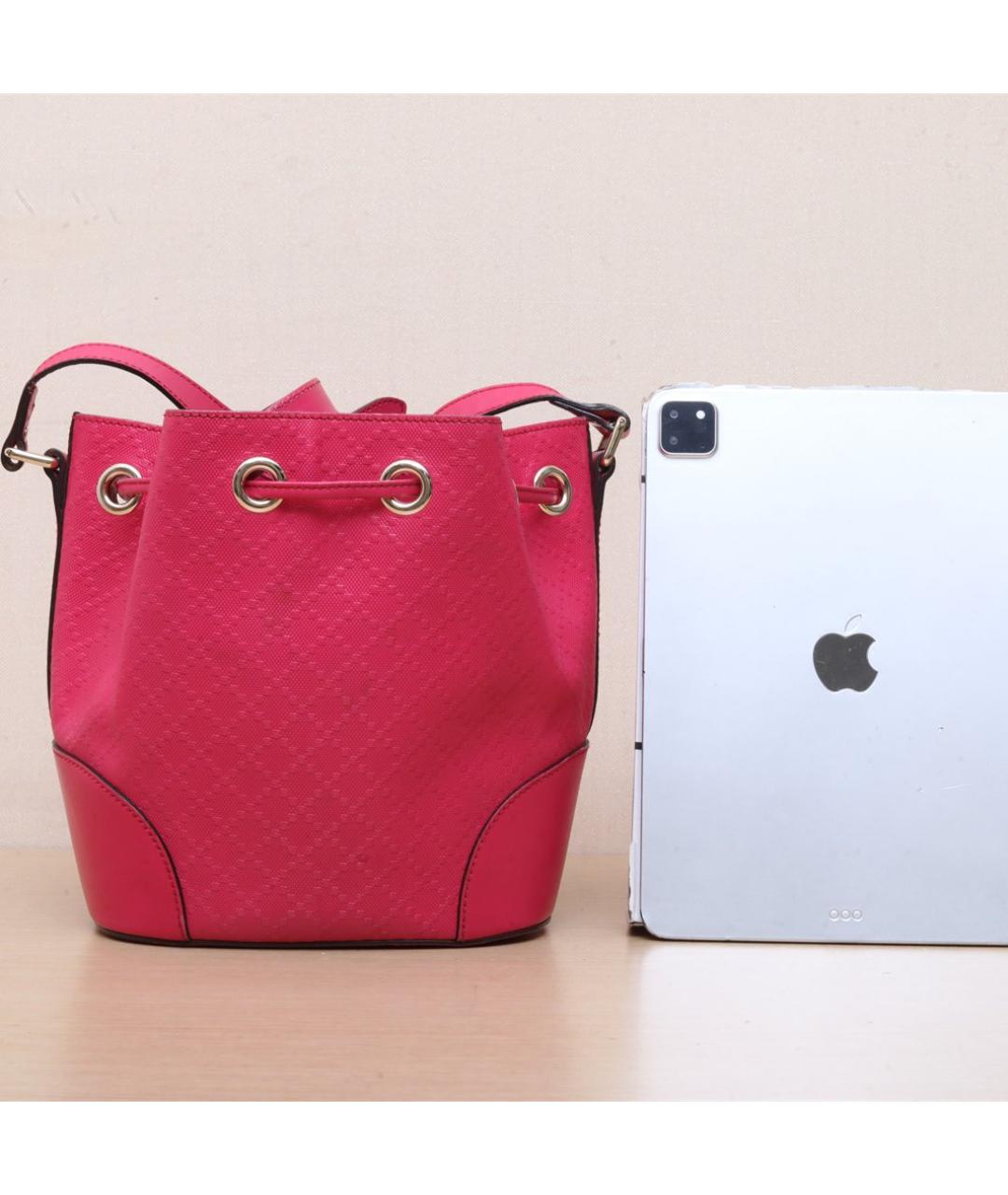 GUCCI Фуксия кожаная сумка через плечо, фото 7