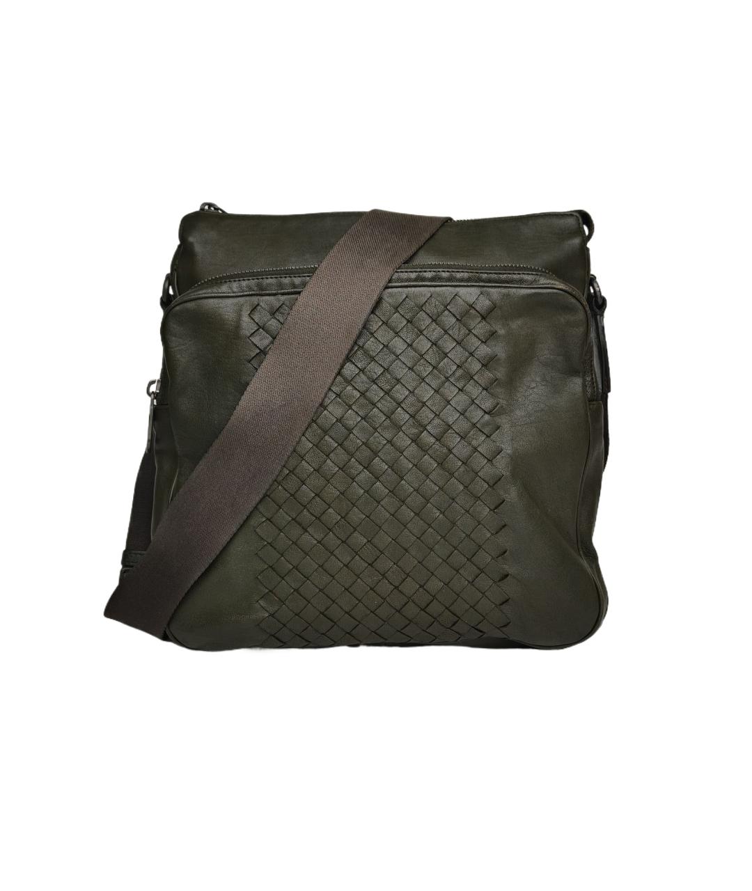 BOTTEGA VENETA Зеленая кожаная сумка через плечо, фото 10