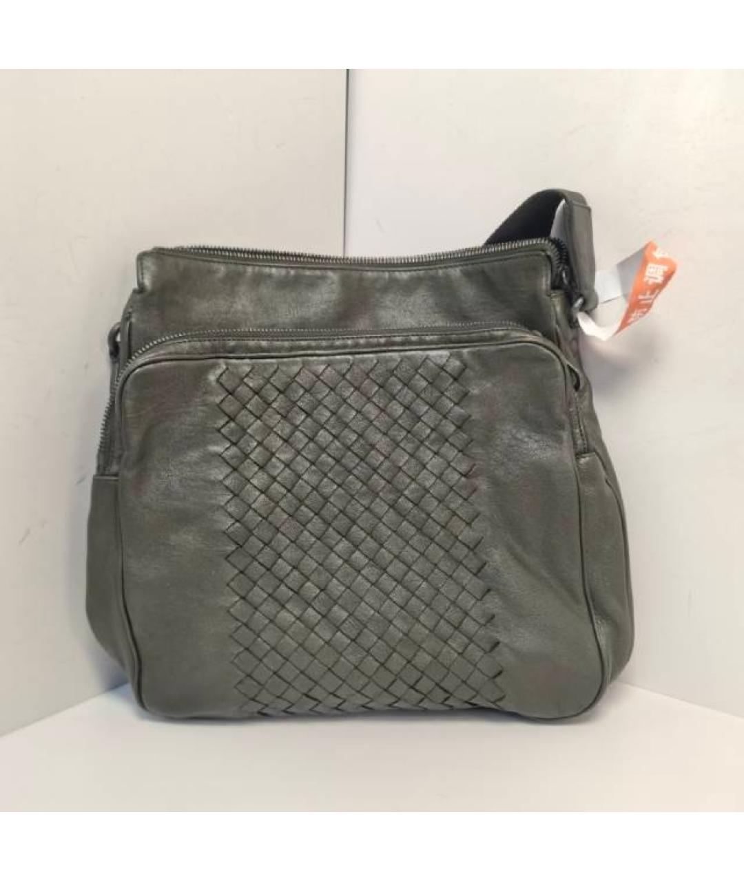 BOTTEGA VENETA Зеленая кожаная сумка через плечо, фото 8