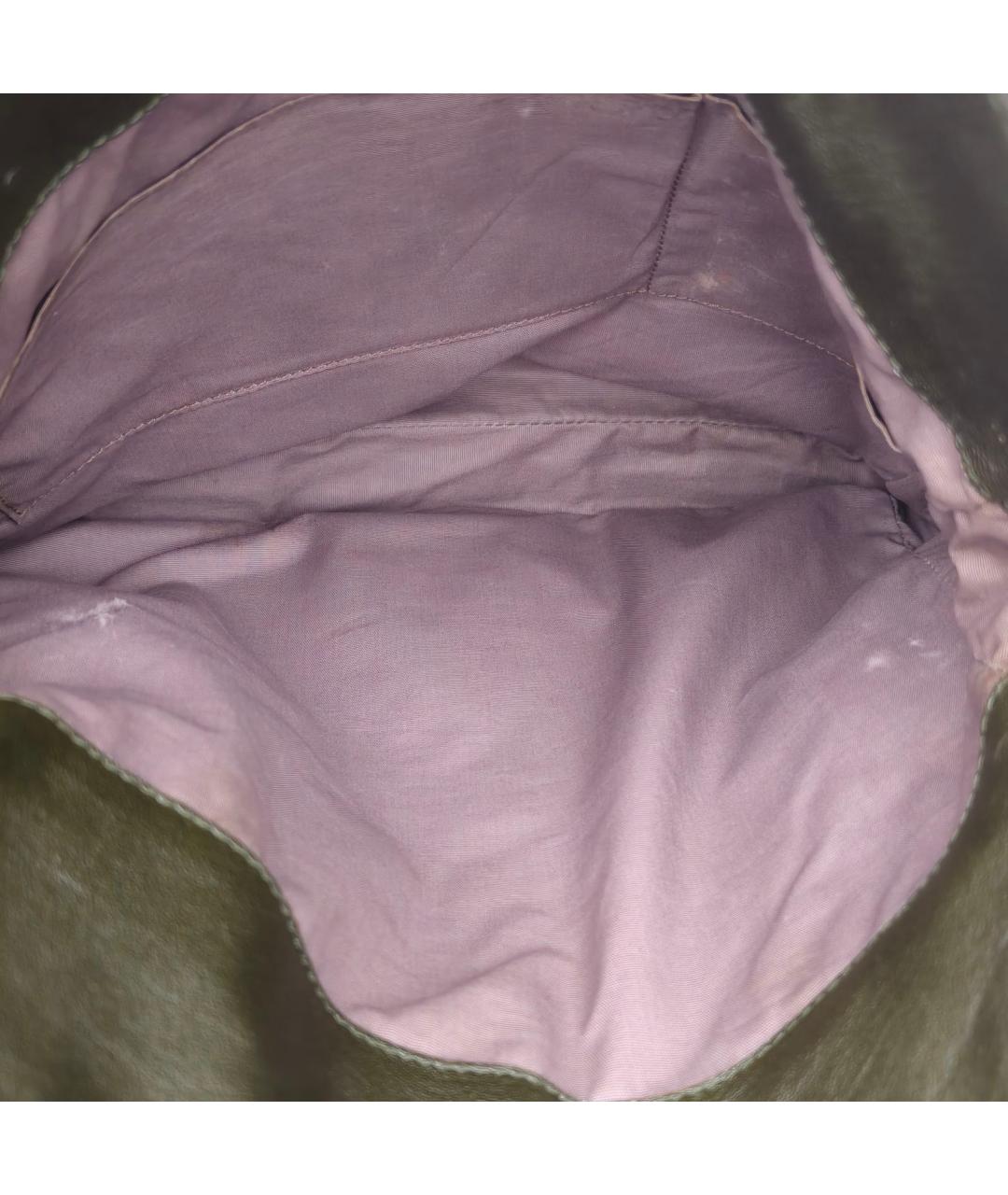 BOTTEGA VENETA Зеленая кожаная сумка через плечо, фото 7