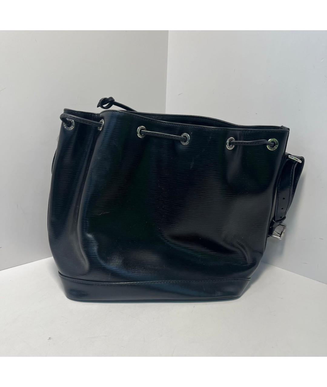 LOUIS VUITTON Черная кожаная сумка через плечо, фото 9