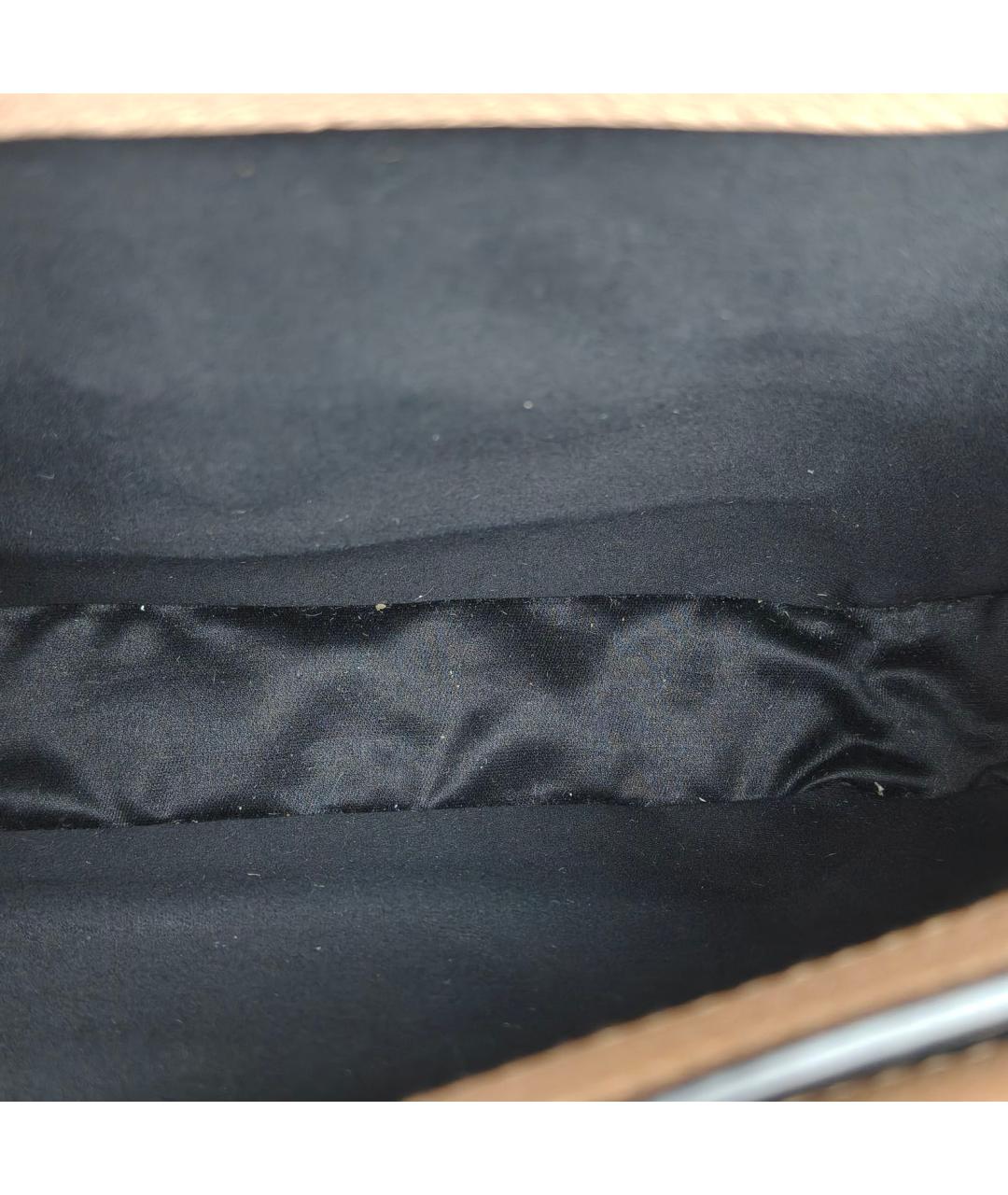 MIU MIU Бежевая кожаная сумка с короткими ручками, фото 8