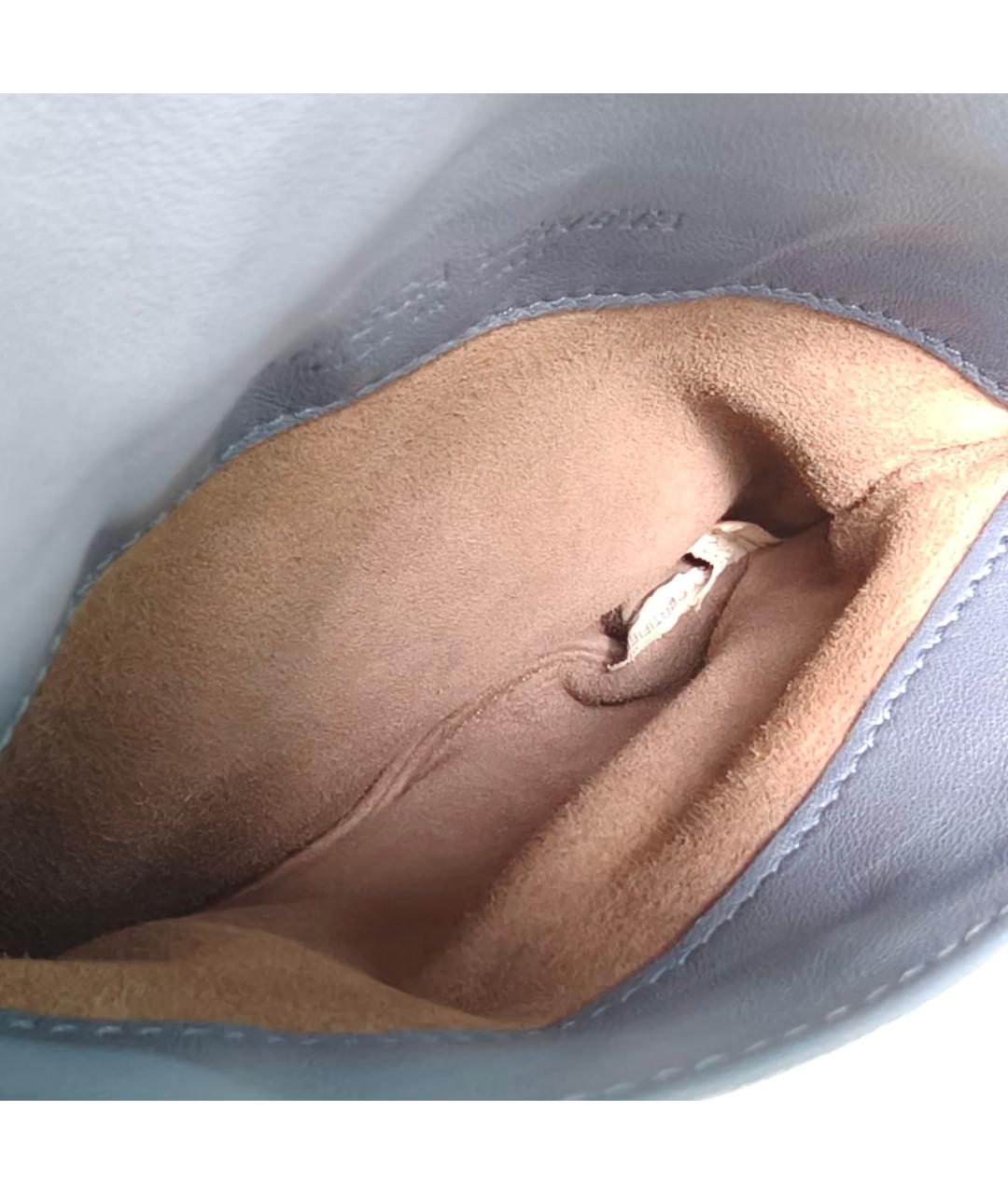 BOTTEGA VENETA Голубая кожаная сумка через плечо, фото 7