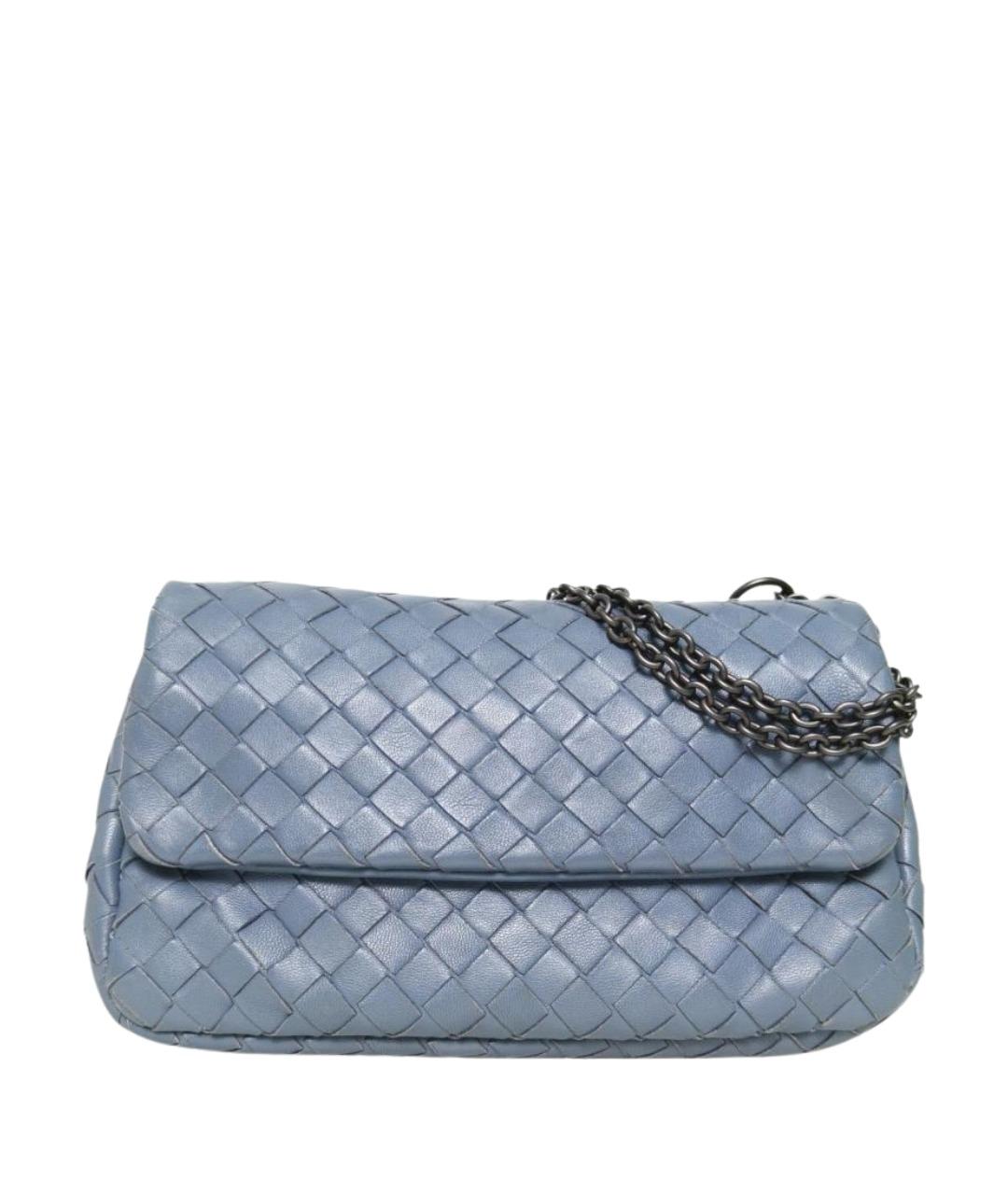 BOTTEGA VENETA Голубая кожаная сумка через плечо, фото 1