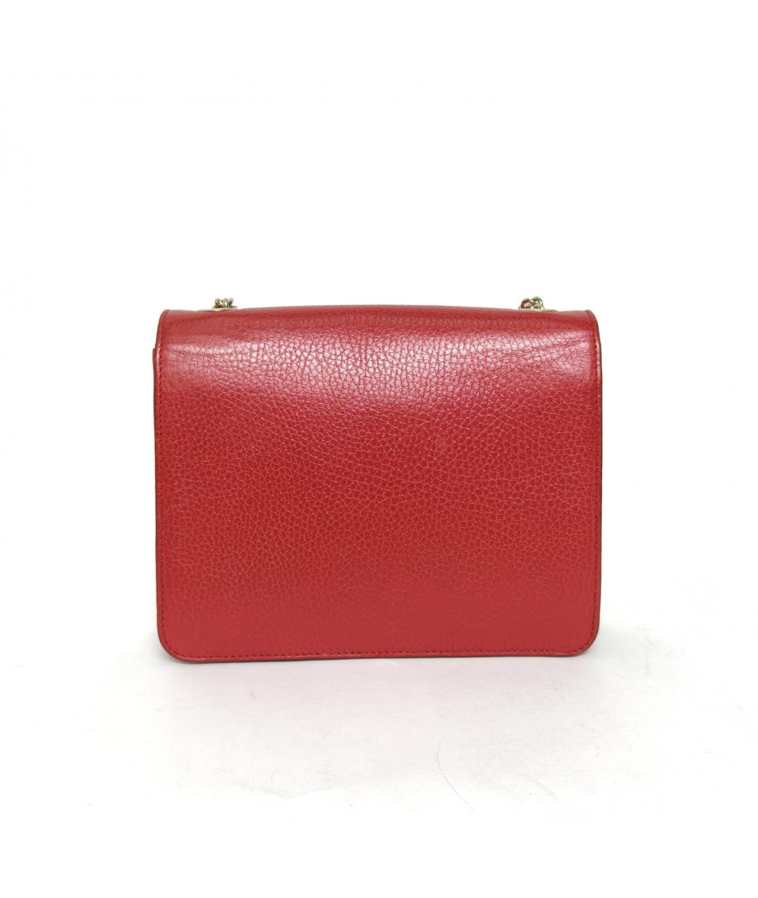 GUCCI Красная кожаная сумка через плечо, фото 4